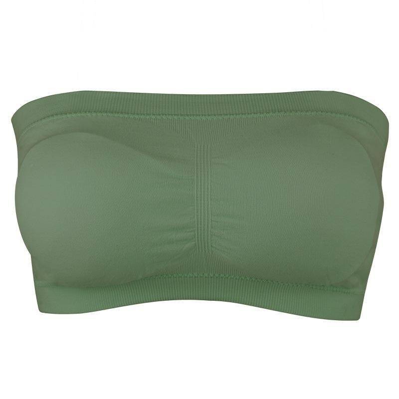 Damen Tube Top Trägerloser Bandeau-BH Unterwäsche Damen Bralette Nahtlose trägerlose Tops Hohl umwickelte Brust-BHs 2XL grün von Joom DACH