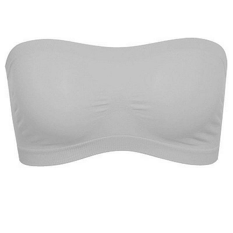 Damen Tube Top Trägerloser Bandeau-BH Unterwäsche Damen Bralette Nahtlose trägerlose Tops Hohl umwickelte Brust-BHs L grau von Joom DACH