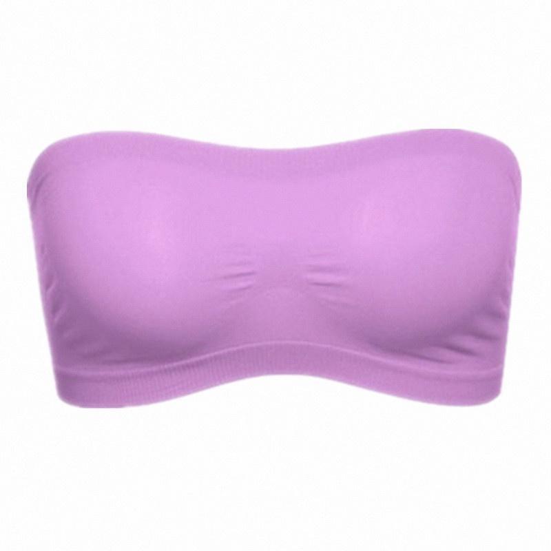 Damen Tube Top Trägerloser Bandeau-BH Unterwäsche Damen Bralette Nahtlose trägerlose Tops Hohl umwickelte Brust-BHs XXXL violett von Joom DACH