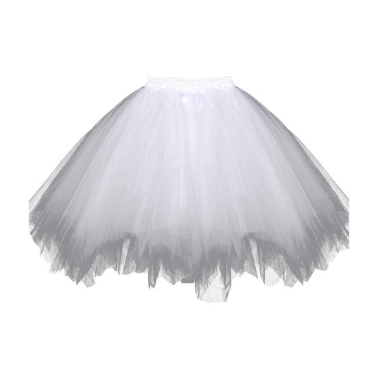 Damen Tüllrock 1950er Jahre Vintage Erwachsene Ballett Krinoline Tutu Rock Flauschiger Prinzessin Petticoat Unterrock Tanzkleid für Cosplay Party Karneval von Joom DACH