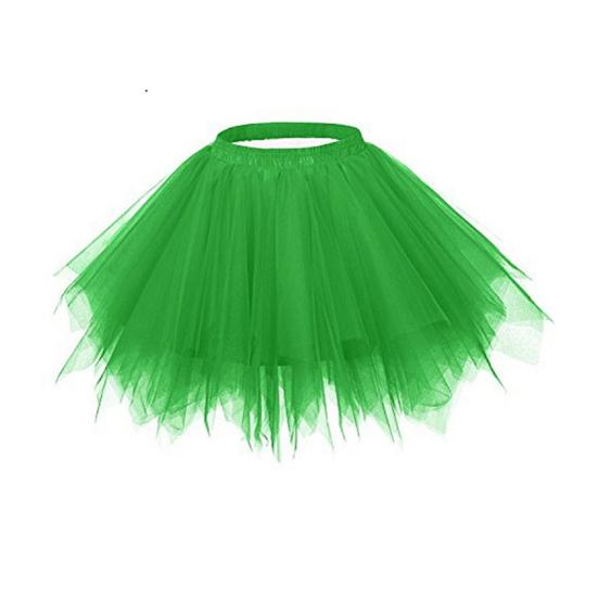 Damen Tüllrock 1950er Jahre Vintage Erwachsene Ballett Krinoline Tutu Rock Flauschiger Prinzessin Petticoat Unterrock Tanzkleid für Cosplay Party Karneval grün von Joom DACH