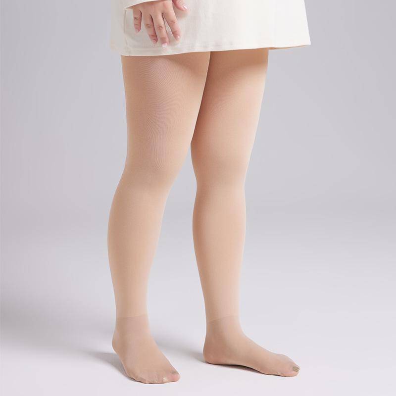 Damen Übergröße Warme Samt-Leggings für Herbst/Winter - Bare-Leg-Effekt, Strumpfhosen-Stil, Passt bis zu 200 lbs 220g Medium Thick Fleece [0-10°C] von Joom DACH