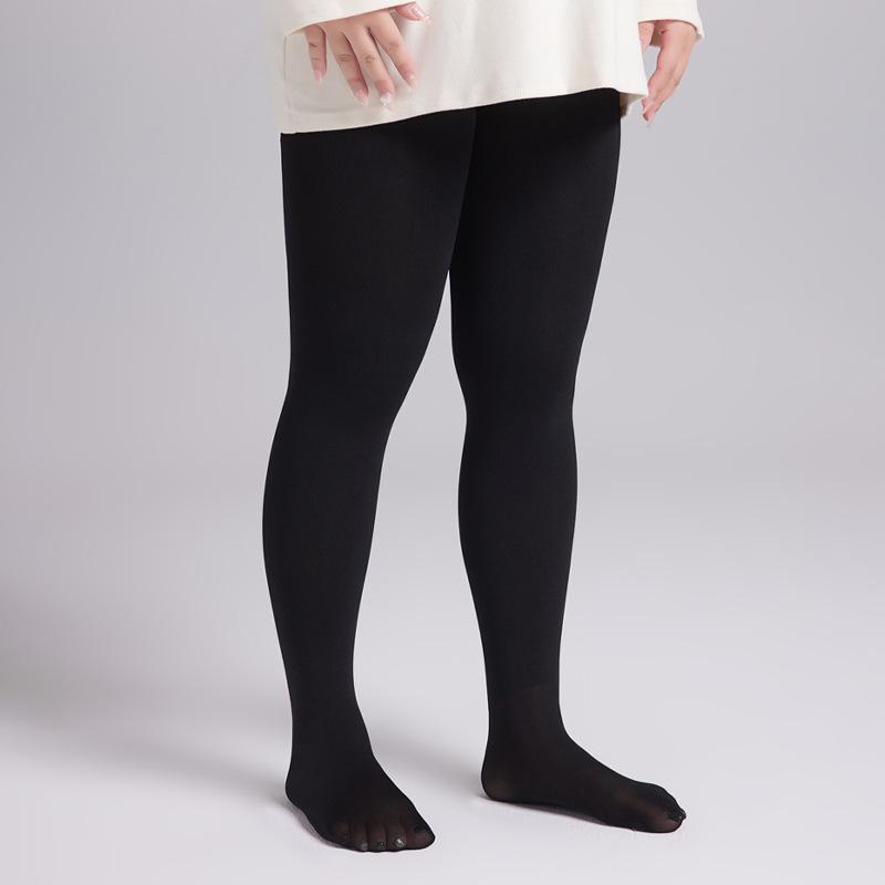 Damen Übergröße Warme Samt-Leggings für Herbst/Winter - Bare-Leg-Effekt, Strumpfhosen-Stil, Passt bis zu 200 lbs 50g Velvet, Thin, Semi-Transparent [20-30°C] von Joom DACH