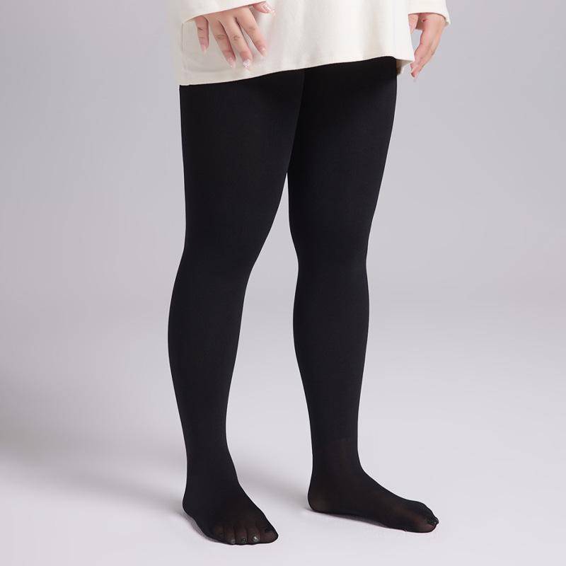 Damen Übergröße Warme Samt-Leggings für Herbst/Winter - Bare-Leg-Effekt, Strumpfhosen-Stil, Passt bis zu 200 lbs 50g Velvet, Thin, Semi-Transparent [20-30°C] von Joom DACH