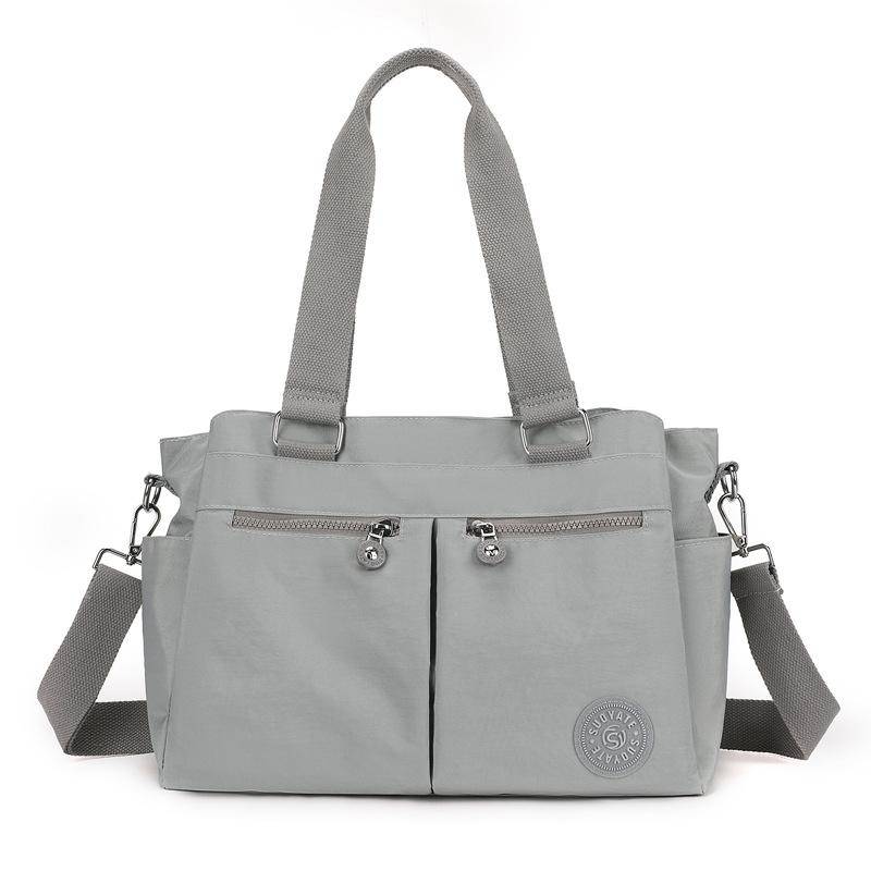 Damen Umhängetasche Nylon Tasche Mehrere Fächer Große Kapazität Mutter Handtasche grau von Joom DACH