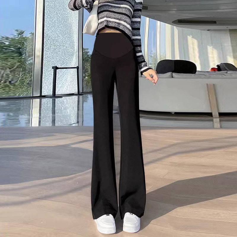 Damen Umstandshose mit Mikro-Schlag im Frühling und Herbst, Freizeithose, Gerade Schlaghose, Yogahose, Sport-Shark-Hose, Im Winter verdickt M von Joom DACH