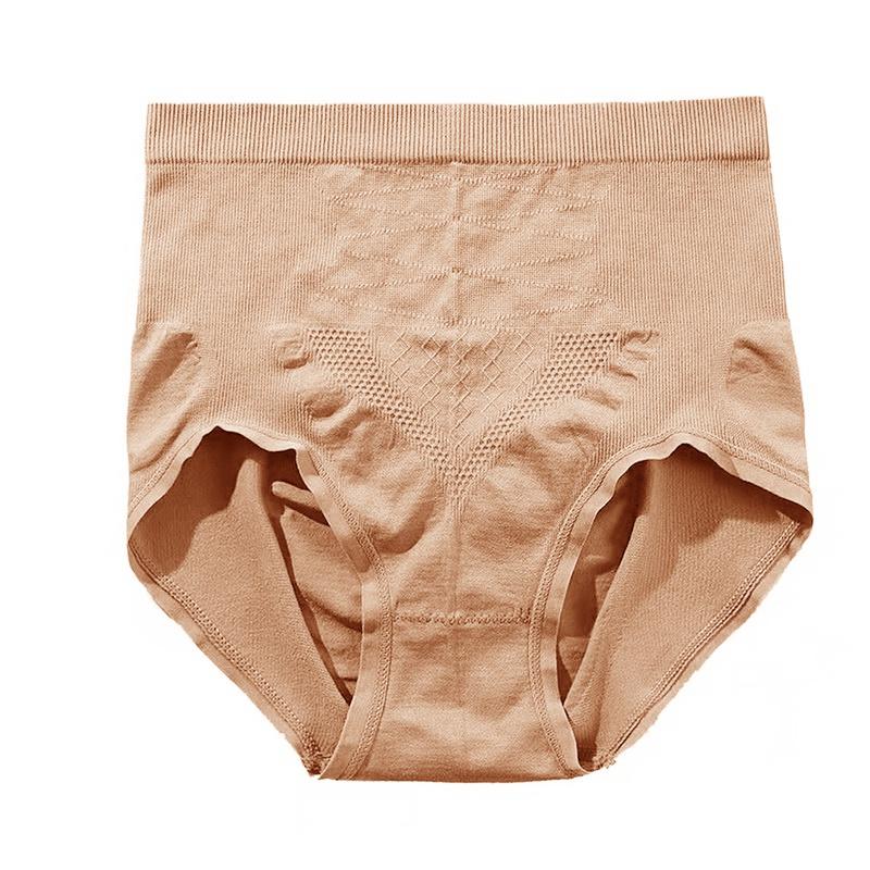 Damen-Unterwäsche, atmungsaktiv, hohe Taille, körperformende Höschen, weibliche Fitness-Workout-Hose, hohe elastische Kontrolle, kurze Unterwäsche zur Bauchkontrolle L beige von Joom DACH