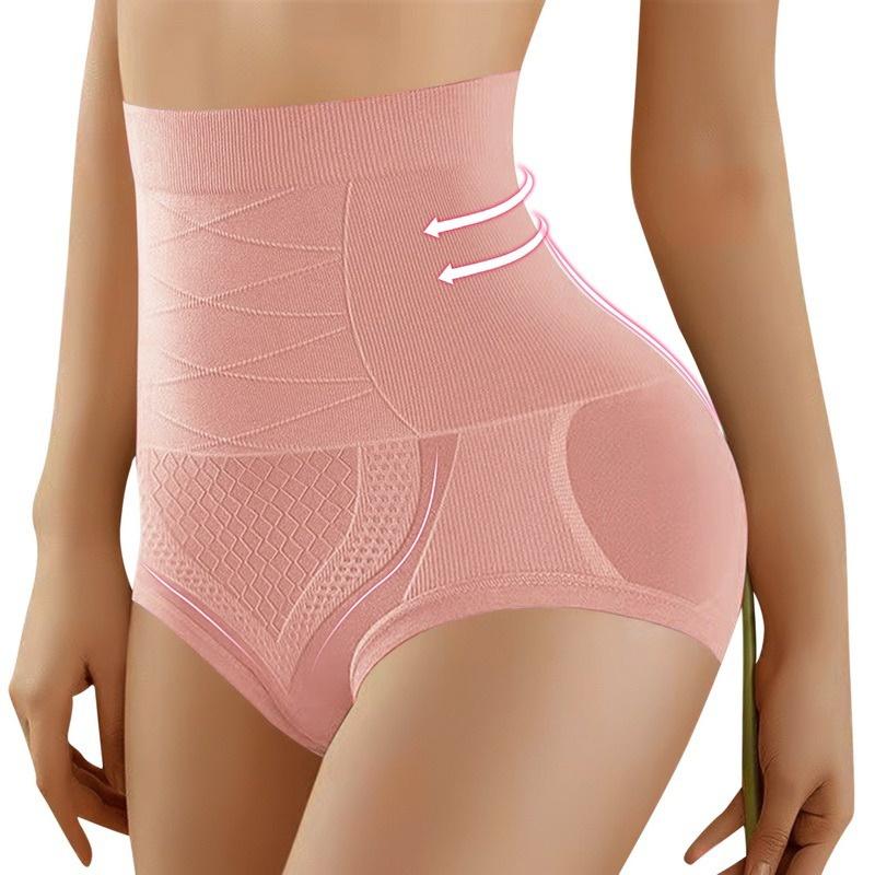 Damen-Unterwäsche, atmungsaktiv, hohe Taille, körperformende Höschen, weibliche Fitness-Workout-Hose, hohe elastische Kontrolle, kurze Unterwäsche zur Bauchkontrolle L rosa von Joom DACH