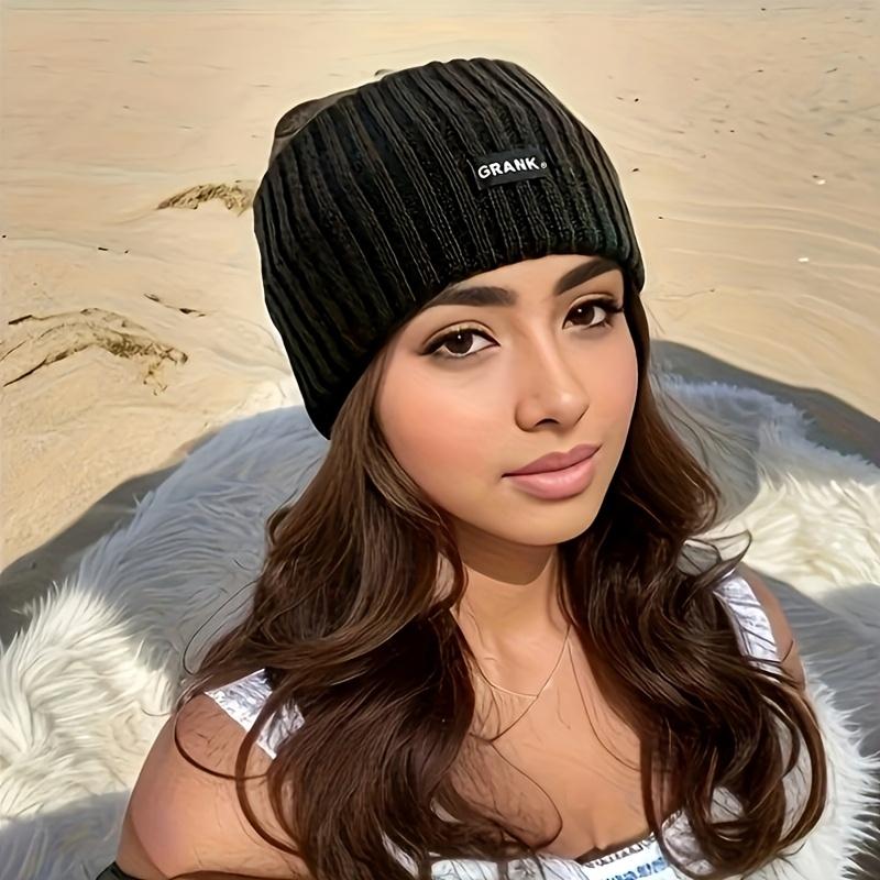 Damen Velours Strick Stirnband, Kuscheliges Ohrenwärmendes Alltags-Headwrap, Modisches Strick Haaraccessoire, für Weihnachten schwarz von Joom DACH