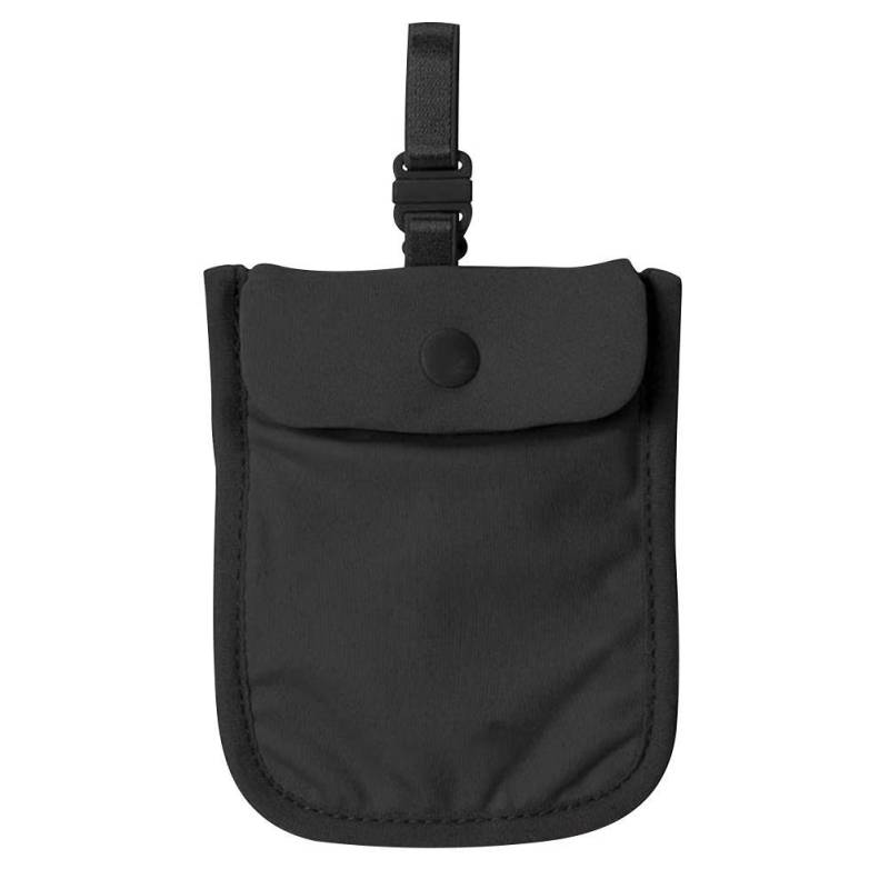 Damen Versteckter BH Geldbeutel Einfarbig Reise-BH Geldbeutel Klappenverschluss Geldbürtel Tasche Taschendieb-Gürtel Baumwolle Damen Tasche schwarz von Joom DACH