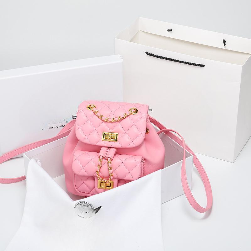 Damen Vorhaut Diamant Rucksack für Damen Sommer Mode High-End Kettentasche Kleiner Rucksack rosa von Joom DACH