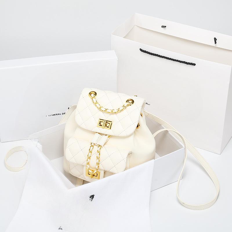 Damen Vorhaut Diamant Rucksack für Damen Sommer Mode High-End Kettentasche Kleiner Rucksack weiß von Joom DACH