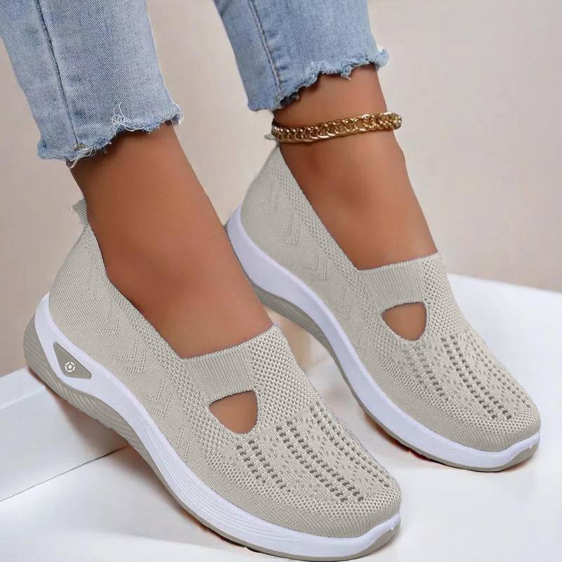 Damen Wanderschuhe Freizeitschuhe Bequeme Schuhe für ältere Mütter mittleren Alters Air Mesh Atmungsaktive Schuhe Joggingschuhe Wanderschuhe 36 beige von Joom DACH
