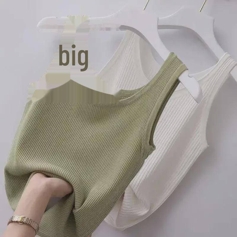 Damen-Weste in Übergröße, schmale Passform, Sling-Thread-Weste – vielseitiges Ober- oder Unterhemd 3XL hellrosa von Joom DACH