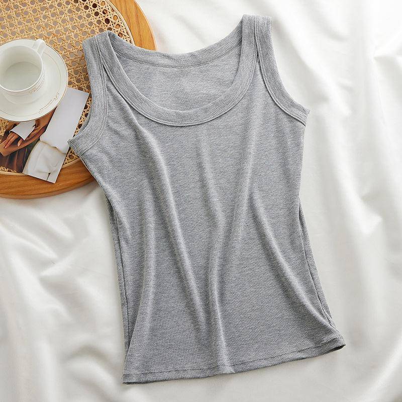 Damen Weste mit Fadenmuster, schmale Außenbekleidung für Damen mit Untermantel, ärmellos, dünn, einfarbig, lässig, Hosenträger 2XL grau von Joom DACH