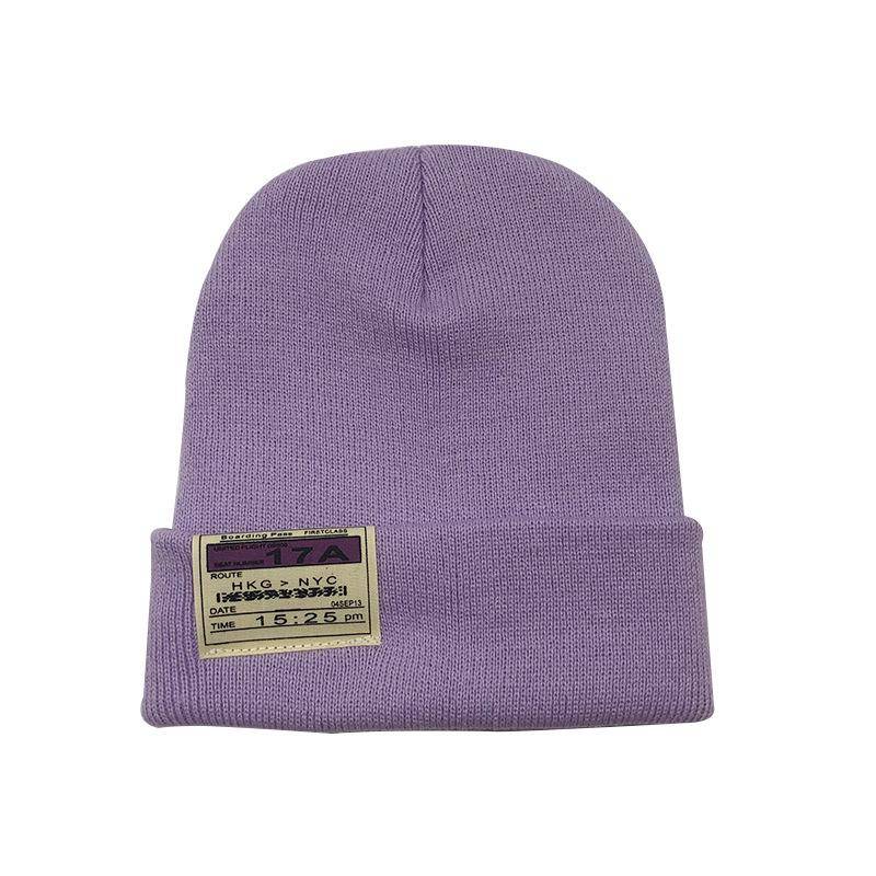 Damen Winter Beanie Mützen Mode Ohrenschutz Mütze Wollmütze Strickmütze Herbst und Winter One Size licht lila von Joom DACH