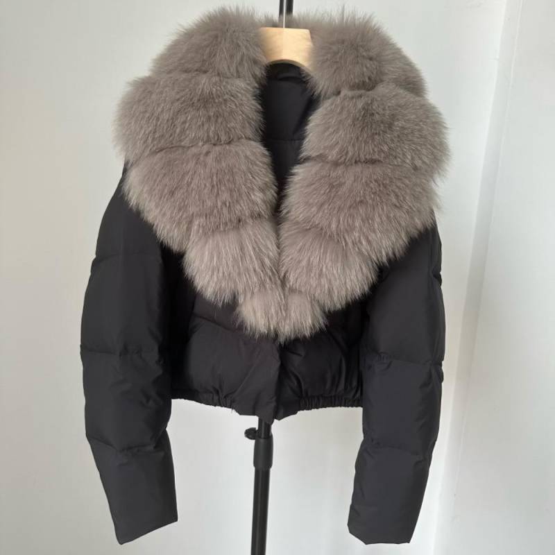 Damen Winter Daunenjacke mit Echtfuchsfellkragen - Petite bis Extra Large Medium von Joom DACH