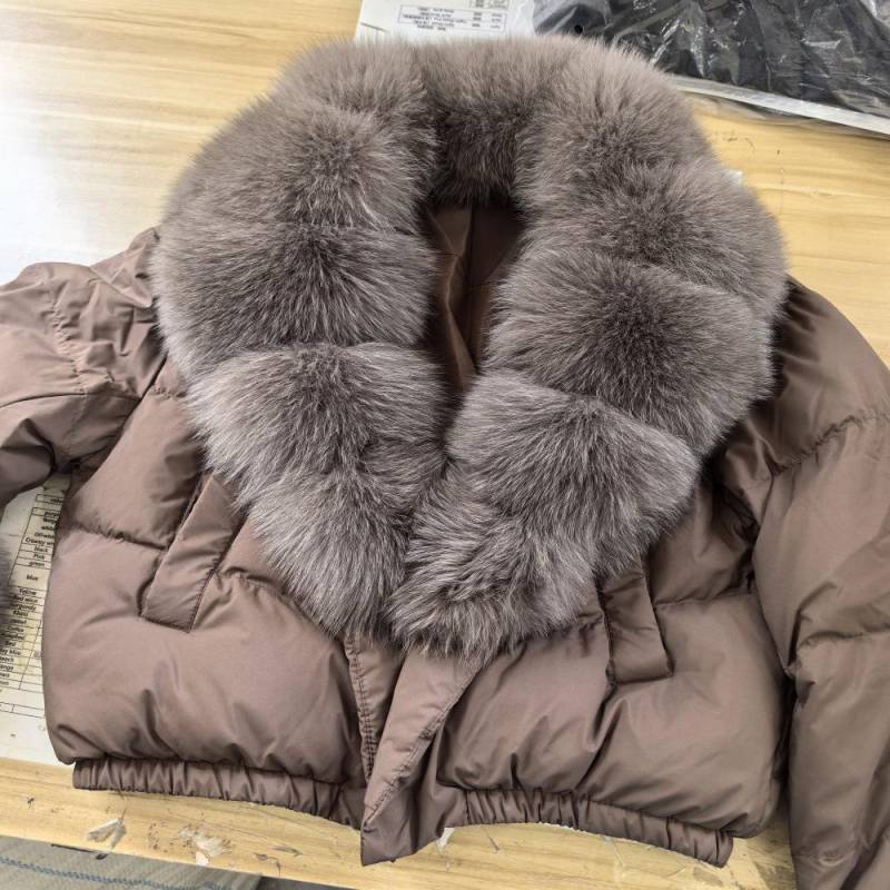 Damen Winter Daunenjacke mit Echtfuchsfellkragen - Petite bis Extra Large Medium von Joom DACH