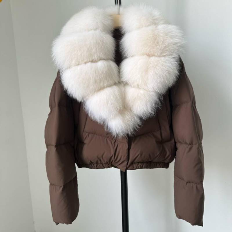 Damen Winter Daunenjacke mit Echtfuchsfellkragen - Petite bis Extra Large Small von Joom DACH