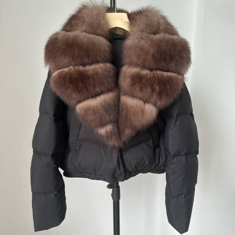 Damen Winter Daunenjacke mit Echtfuchsfellkragen - Petite bis Extra Large Small von Joom DACH