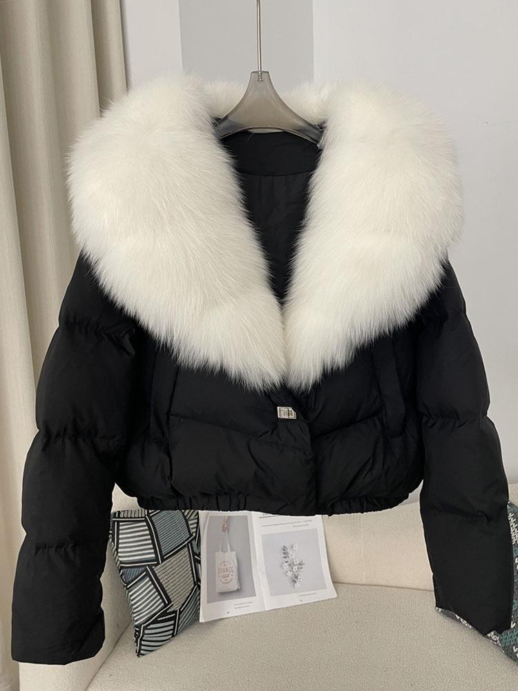 Damen Winter Daunenjacke mit Echtfuchsfellkragen - Petite bis Extra Large Small von Joom DACH