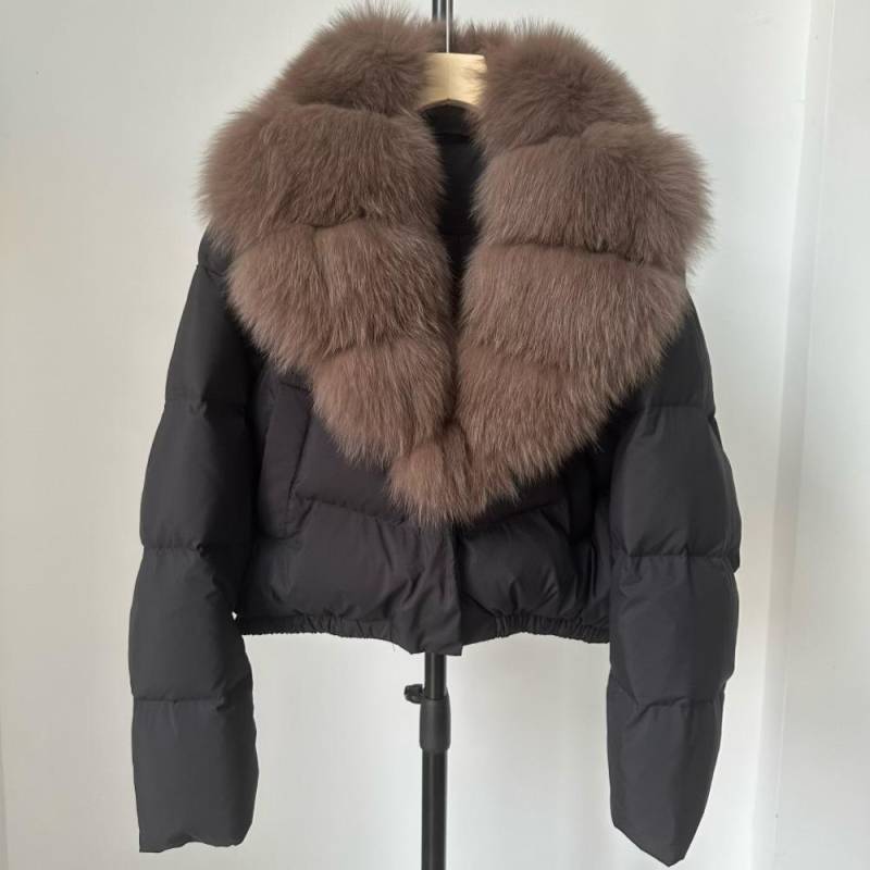 Damen Winter Daunenjacke mit Echtfuchsfellkragen - Petite bis Extra Large Small von Joom DACH