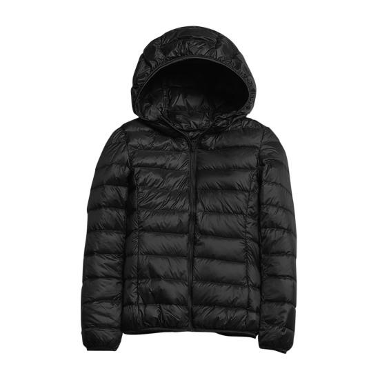 Damen Winter Daunenjacke mit Kapuze und Reißverschlusstaschen Reißverschluss Gepolsterte einfarbige Kurzjacke mit langen Ärmeln Leichte Slim Fit Jacke L schwarz Damen Winter Daunenjacke mit Kapuze und Reißverschlusstaschen Reißverschluss Gepolsterte einfarbige Kurzjacke mit langen Ärmeln Leichte Slim Fit Jacke L schwarz von Joom DACH
