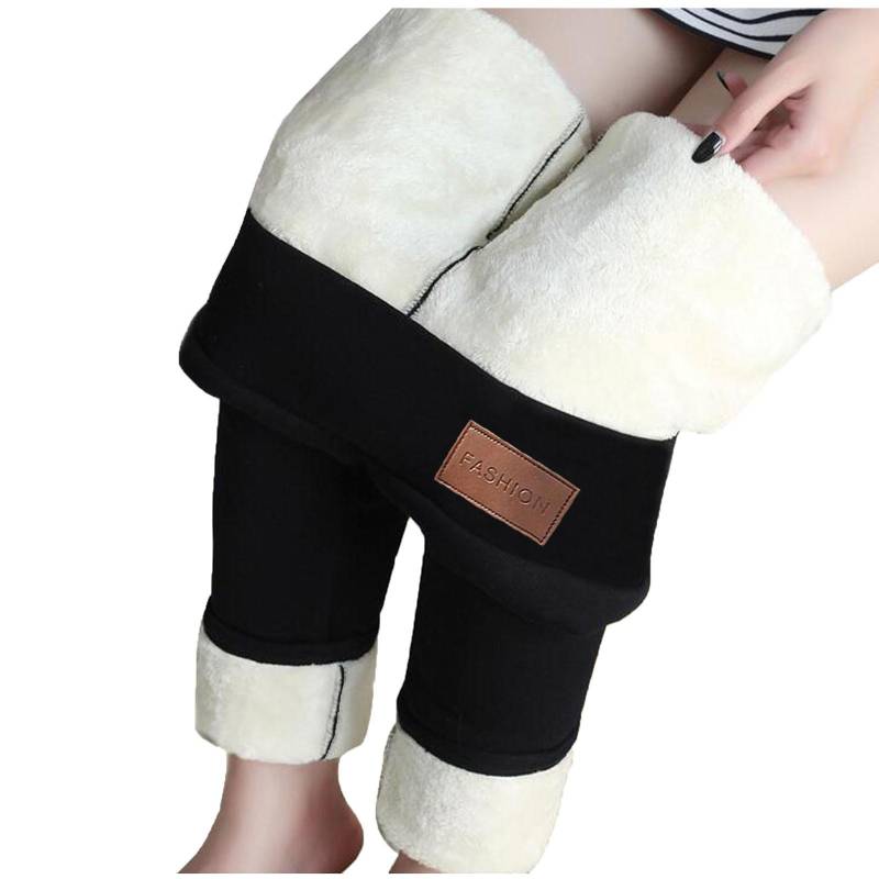 Damen Winter Leggings Warm Fleece Gefüttert Dicke Samt Strumpfhosen Thermohose XXXXL graue von Joom DACH