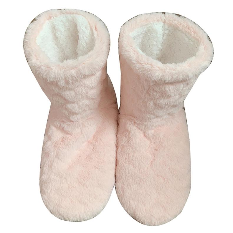 Damen Winter Paar Warme Hausschuhe Rutschfest Verdicken Plus Samt Indoor Socken Weiche Bodenschuhe 43-44 rosa von Joom DACH