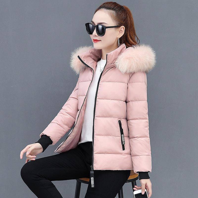 Damen Winter Parka Mantel Version Loose Lady Baumwolle gepolsterte Oberbekleidung Temperament Casual Damen Daunen Baumwolljacke S rosa von Joom DACH