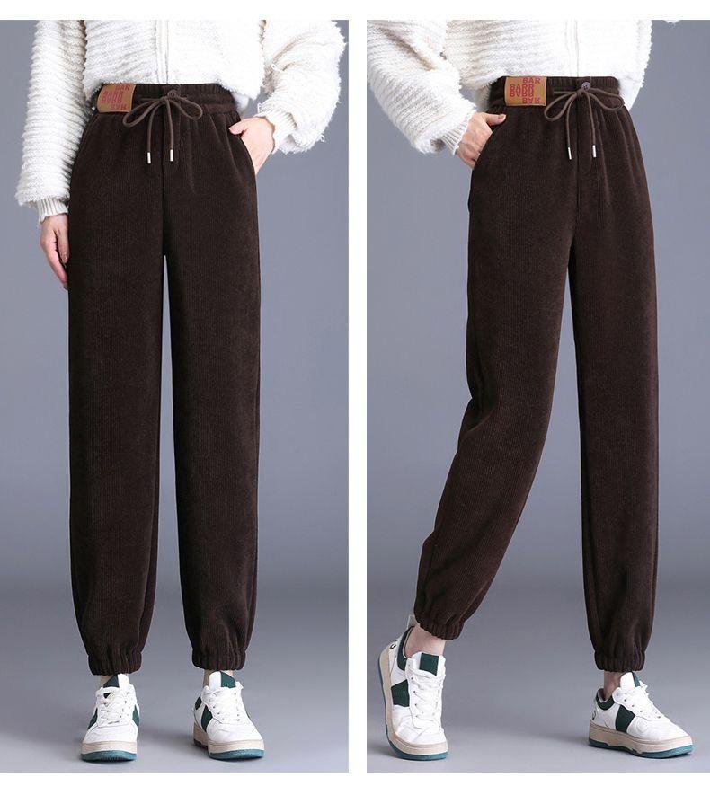 Damen Winter Plüsch Verdicken Warme Hosen Locker Leggings Lässige Sporthosen Jogginghosen Jogger XL kaffeebraun von Joom DACH