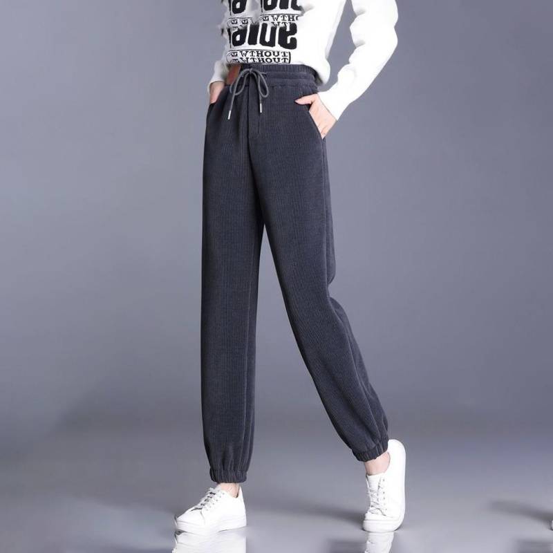 Damen Winter Plüsch Verdicken Warme Hosen Locker Leggings Lässige Sporthosen Jogginghosen Jogger XXL grau von Joom DACH