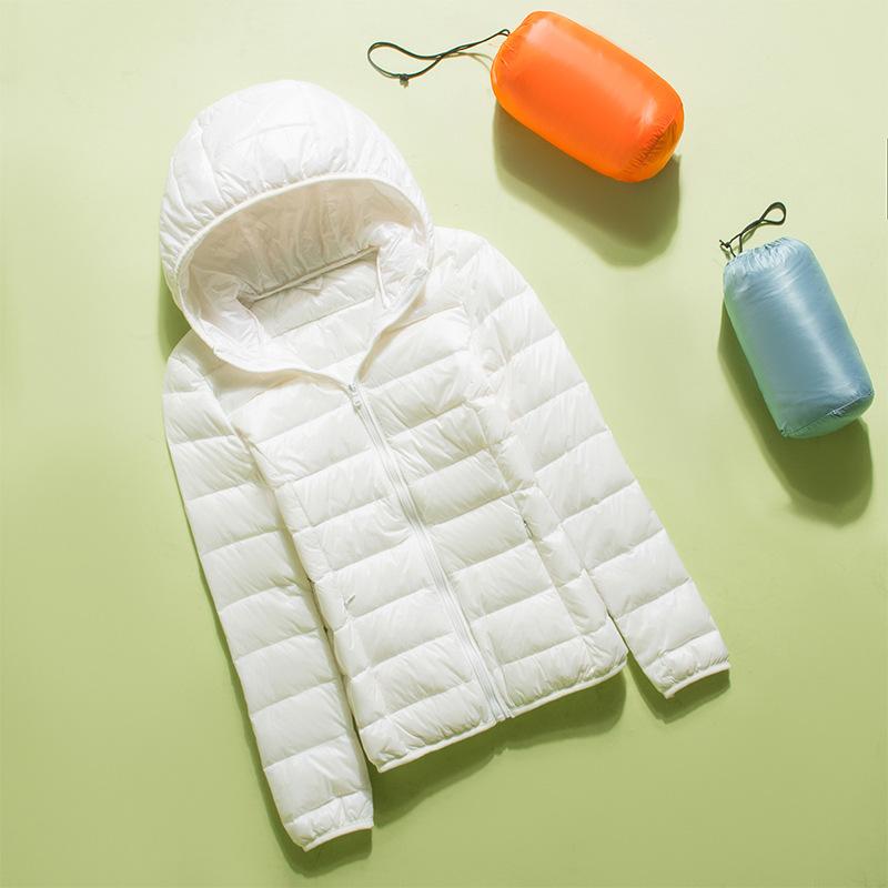 Damen Winter-Stehkragen, einfarbig, langärmelig, schlank, leicht, lässig, Daunenjacke, S-7XL 3XL von Joom DACH