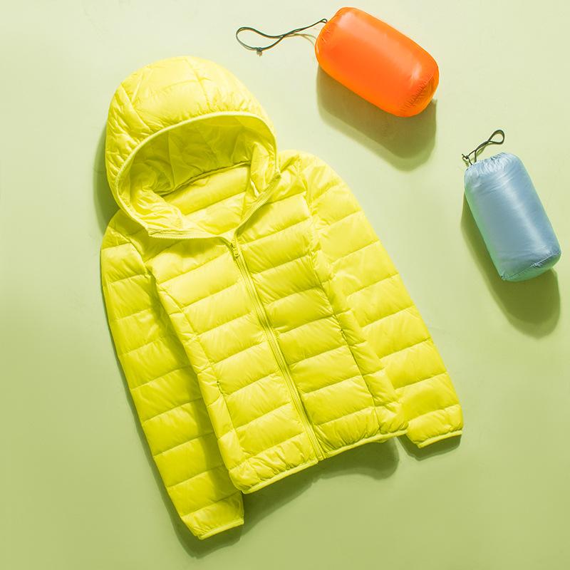 Damen Winter-Stehkragen, einfarbig, langärmelig, schlank, leicht, lässig, Daunenjacke, S-7XL M von Joom DACH