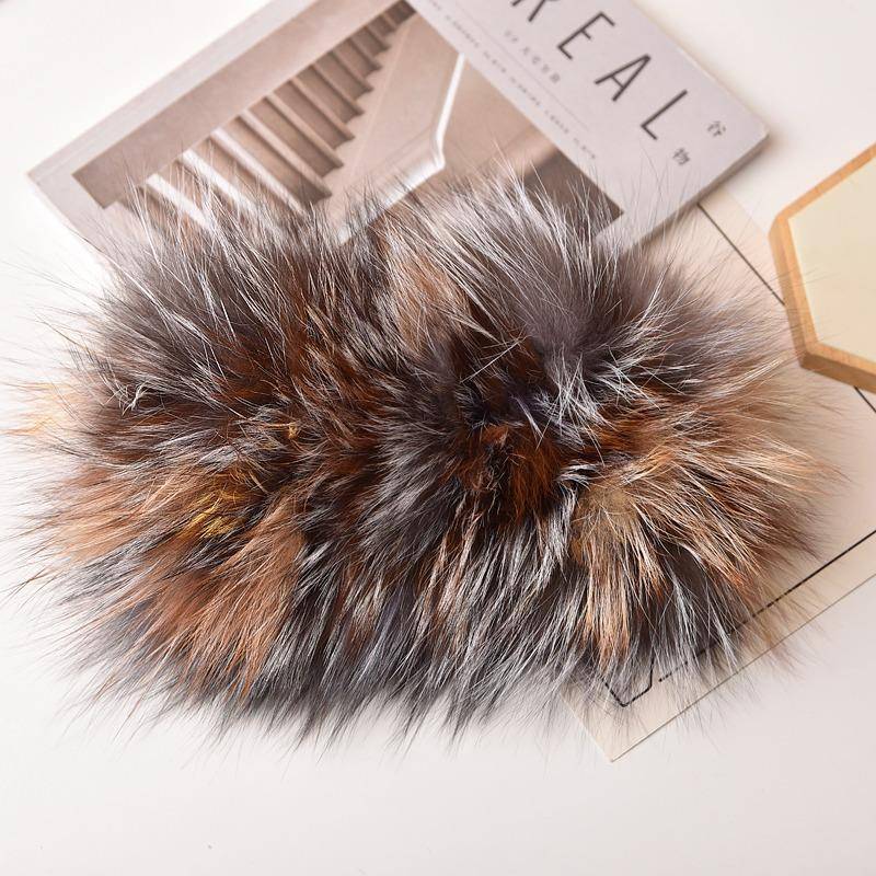 Damen Winter Warmer Echter Fuchsfell Schal Fell Stirnbänder Fuchsfell Schals Luxuriöser Nackenwärmer Gute Elastizität Natürliche Fellschals Good elasticity orange/blau von Joom DACH