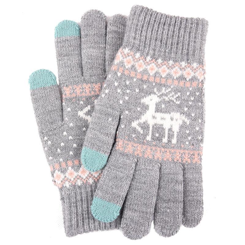 Damen Winterhandschuhe Dickes Fleece-Futter, Warme Strickhandschuhe Touchscreen-kompatibel, Anti-Kälte, Weiche Handschuhe 1 pair grau Damen Winterhandschuhe Dickes Fleece-Futter, Warme Strickhandschuhe Touchscreen-kompatibel, Anti-Kälte, Weiche Handschuhe 1 pair grau von Joom DACH