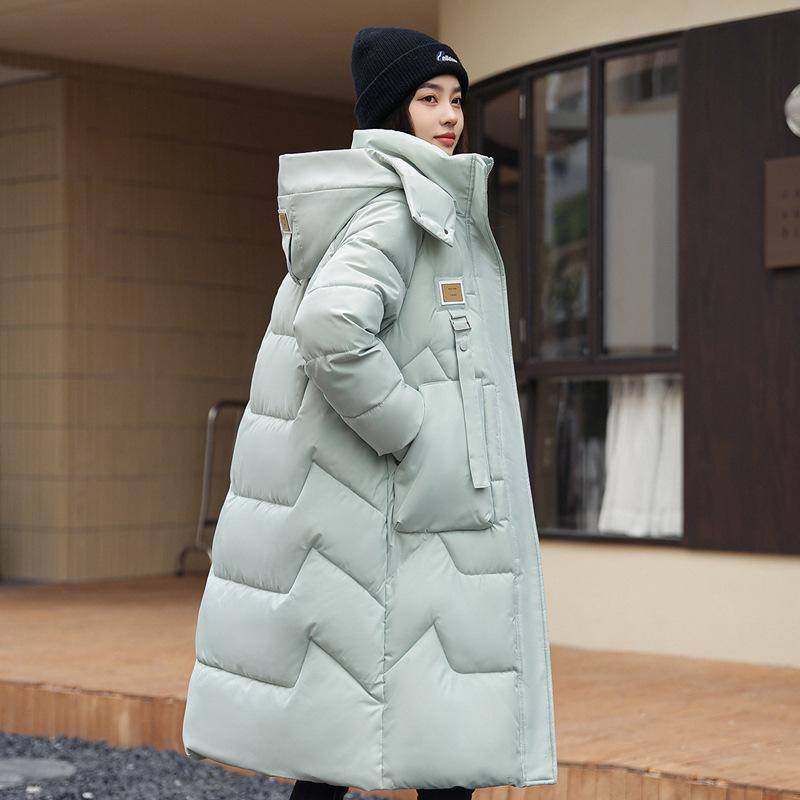 Damen Winterkleidung mit Kapuze, langer Daunenmantel, Jacke, gepolsterter Trenchcoat, Windbreaker, Parkas für Damen im Freien 3XL grün von Joom DACH