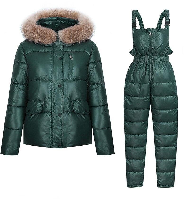 Damen-Wintermantel, kurz, mit Kapuze, glänzend, winddicht, wasserdicht, zweiteiliger Anzug, Pufferjacke, Baumwolle, gepolstert, Parkas, warme Oberbekleidung M von Joom DACH