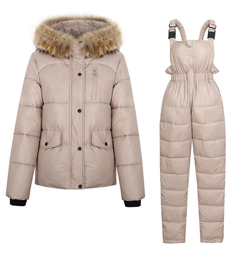 Damen-Wintermantel, kurz, mit Kapuze, glänzend, winddicht, wasserdicht, zweiteiliger Anzug, Pufferjacke, Baumwolle, gepolstert, Parkas, warme Oberbekleidung XXL khaki von Joom DACH