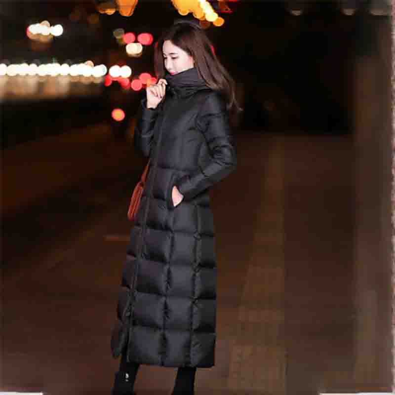 Damen Wintermantel aus Baumwolle über dem Knie, langer Parka, der warme Mantel, winddicht, verdickte Daunenjacke für den Außenbereich, einfarbig M schwarz Damen Wintermantel aus Baumwolle über dem Knie, langer Parka, der warme Mantel, winddicht, verdickte Daunenjacke für den Außenbereich, einfarbig M schwarz von Joom DACH