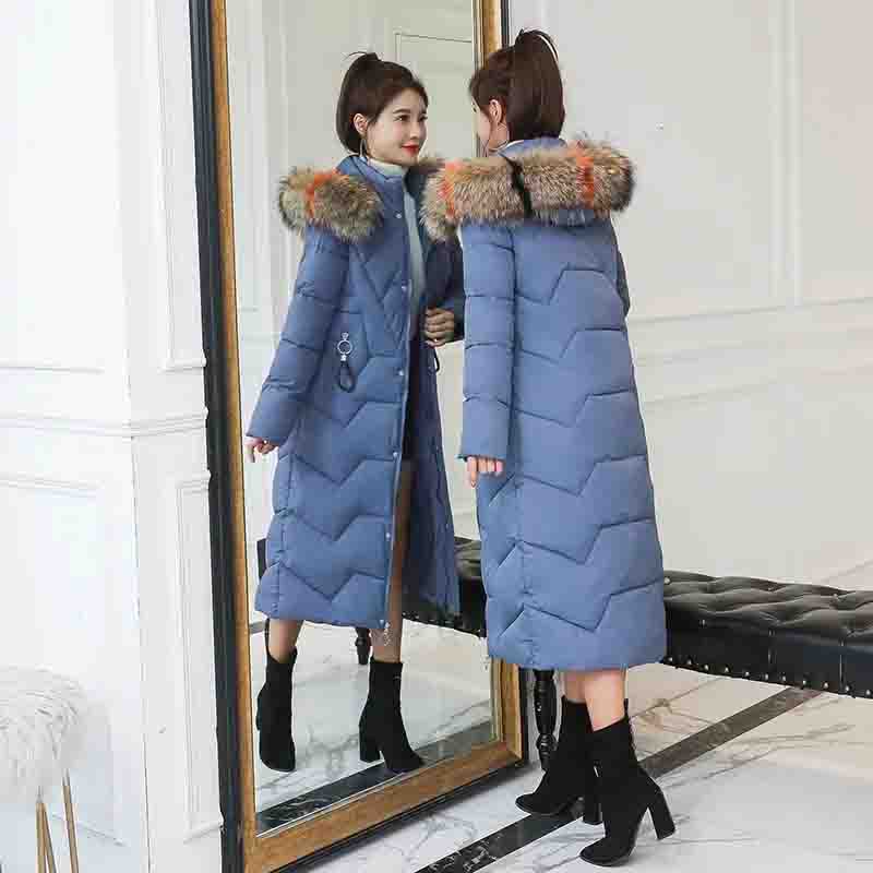 Damen Wintermantel mit großem Pelzkragen, Baumwollmantel über dem Knie, langer Parka, der warme Mantel, winddicht, verdickte Outdoor-Daunenjacke, schmale Passform M Damen Wintermantel mit großem Pelzkragen, Baumwollmantel über dem Knie, langer Parka, der warme Mantel, winddicht, verdickte Outdoor-Daunenjacke, schmale Passform M von Joom DACH