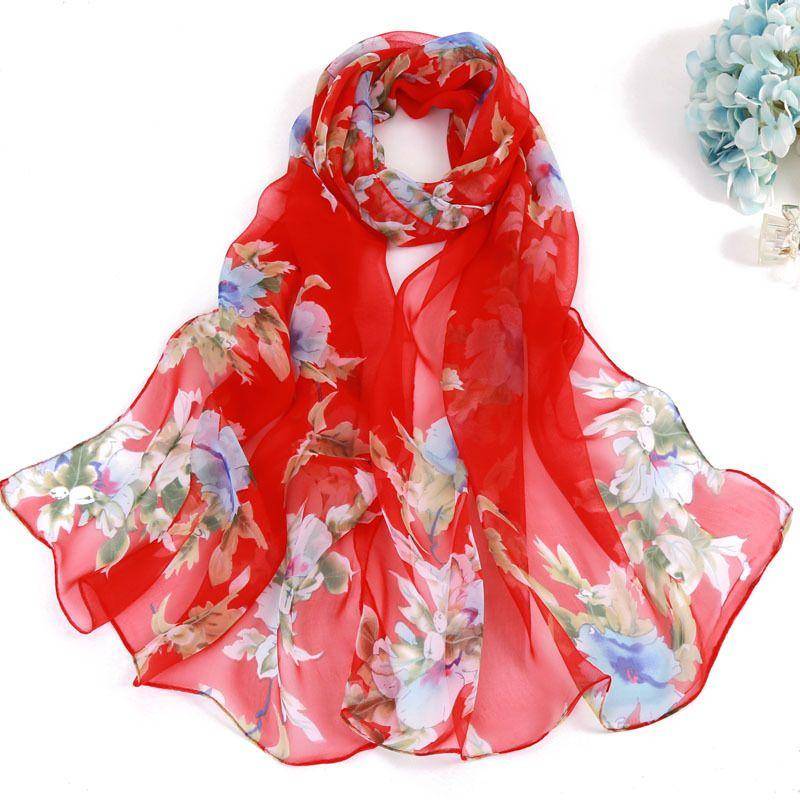Damen Winterschal, lang, modisch, Chiffon, bedruckt, dekorativer Schal 155-45Cm von Joom DACH