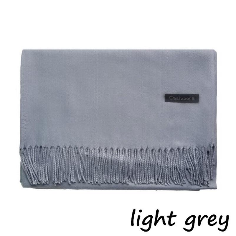 Damen-Winterschal, reiner Kaschmir-Schal mit Quaste, dicker Hals, warmes Stirnband, Damenschals, Wraps licht grau von Joom DACH