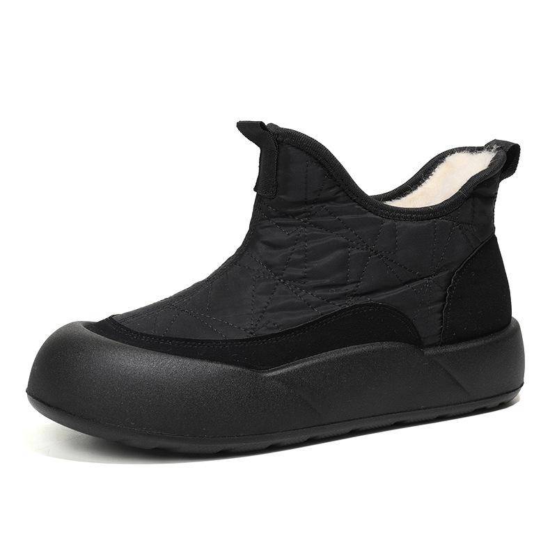 Damen Winterstiefeletten mit Plateausohle, warm, klobig, rutschfest, wasserabweisend, Stiefeletten, bequem, mit Kunstfellfutter, kurze Wanderstiefel für Damen 39 schwarz von Joom DACH