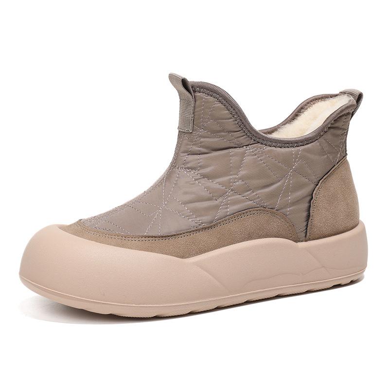 Damen Winterstiefeletten mit Plateausohle, warm, klobig, rutschfest, wasserabweisend, Stiefeletten, bequem, mit Kunstfellfutter, kurze Wanderstiefel für Damen 41 khaki Damen Winterstiefeletten mit Plateausohle, warm, klobig, rutschfest, wasserabweisend, Stiefeletten, bequem, mit Kunstfellfutter, kurze Wanderstiefel für Damen 41 khaki von Joom DACH