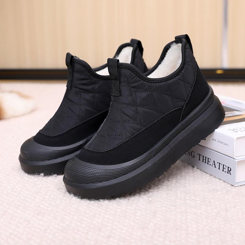 Damen Winterstiefeletten mit Plateausohle, warm, klobig, rutschfest, wasserabweisend, Stiefeletten, bequem, mit Kunstfellfutter, kurze Wanderstiefel für Damen 42 Damen Winterstiefeletten mit Plateausohle, warm, klobig, rutschfest, wasserabweisend, Stiefeletten, bequem, mit Kunstfellfutter, kurze Wanderstiefel für Damen 42 von Joom DACH