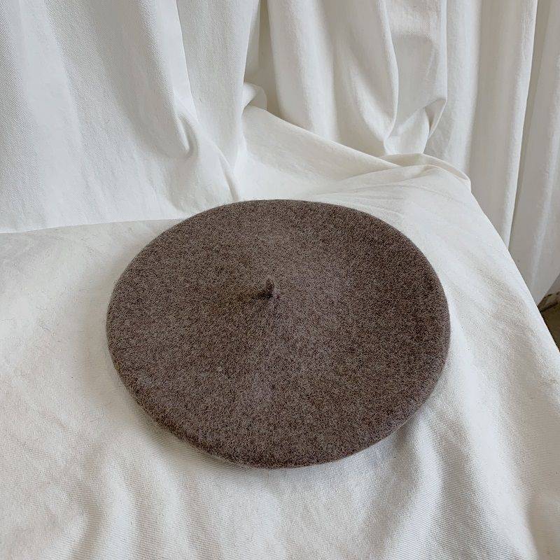 Damen-Wollmütze im französischen Künstlerstil, warme Wintermütze, Retro-Uni-Baskenmütze, einfarbig, elegante Dame, alle passenden Herbstmützen One size licht kaffee von Joom DACH