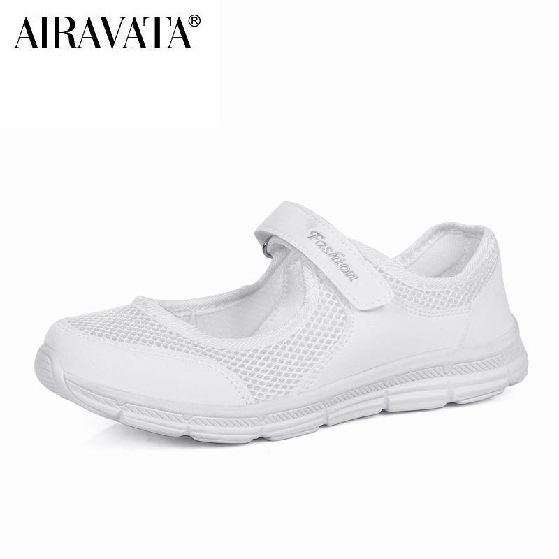 Damen mittleren Alters, lässige Mode, hohl, flacher Boden, Knopf, faule Turnschuhe, Größe 35–43 39 weiß von Joom DACH