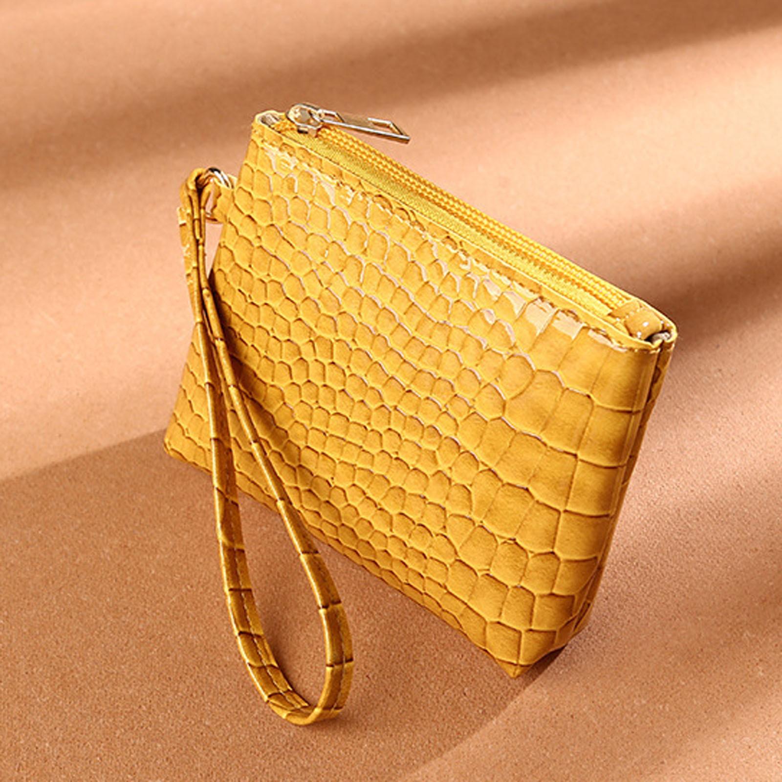 Damen- und Herren-Leder-Geldbörse, multifunktionale Leder-Geldbörse, Kartenetui One Size gelb von Joom DACH