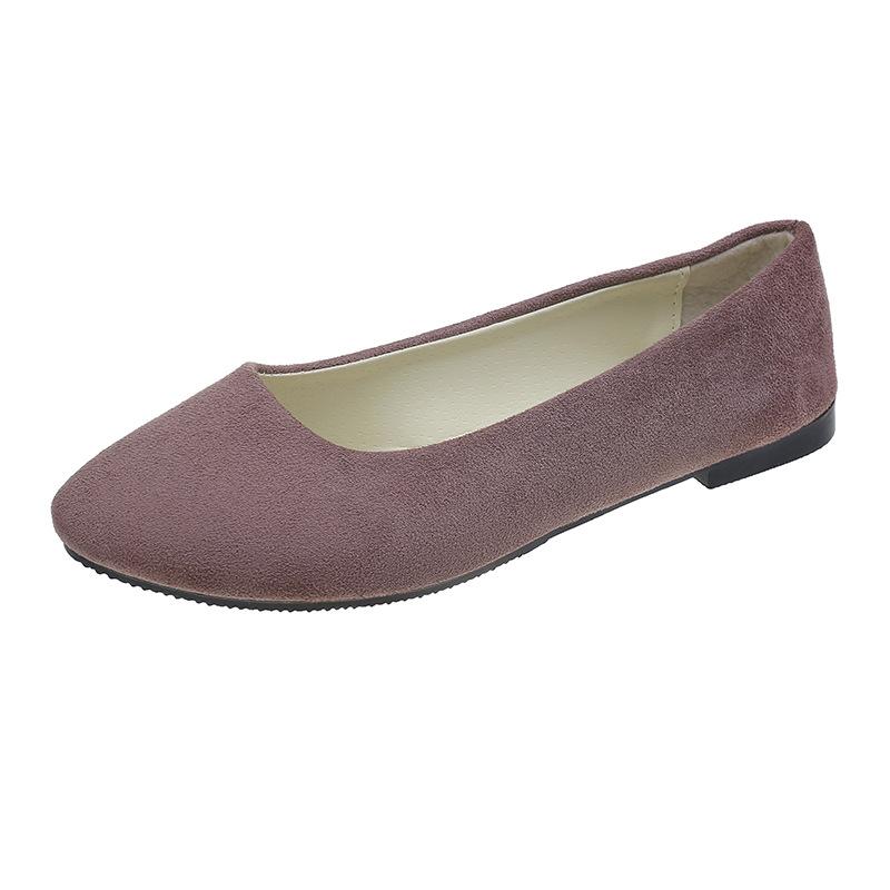 Damen- und Mädchen-Schuhe, einfarbig, große Größe, zum Hineinschlüpfen, flach, flach, bequem, lässig, einzelne Schuhe 41 pastell braun von Joom DACH